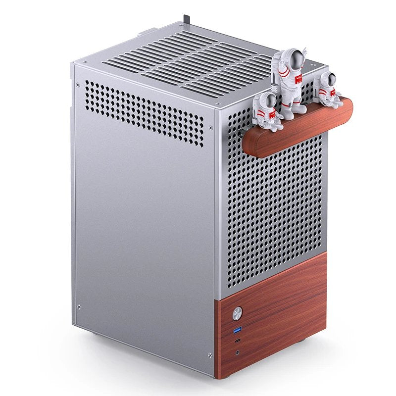Jonsbo T6 Pc Carcasa, Mini-Tower, Mini-Itx, Tempered Glass, Madera - Plateado