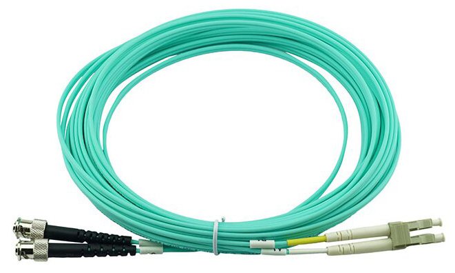 Latiguillo De Fibra Óptica Blueoptics Lc / St Mm Om3 Aqua 5,0m