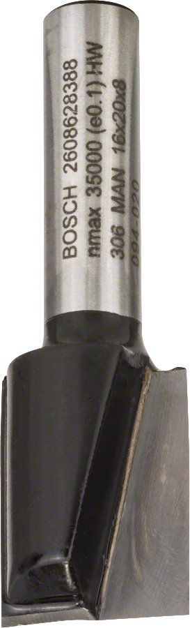 Bosch Professional Fresa De Ranuras Standard Para Madera, Ø 16 Mm, Longitud Útil 19,6 Mm, Eje Ø 8 Mm, Doble Filo 2608628388