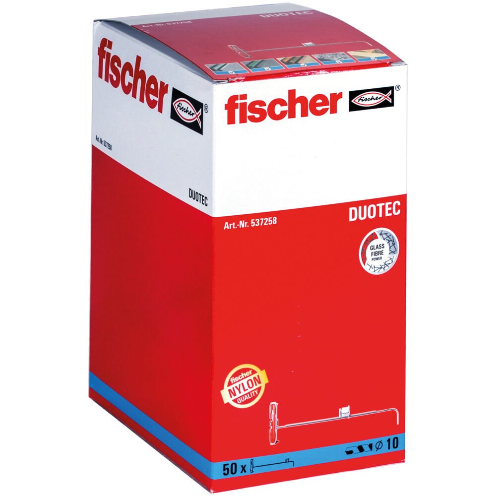 EAN 4048962254075 - Fischer 537258 tornillo de anclaje y taco 50 pieza(s) Juego de enchufes de pared y tornillos 50 mm imagen 2
