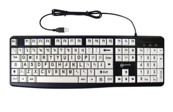 EAN 3521350020823 - Geemarc Telecom 3521350020823 teclado Universal USB QWERTY Negro, Blanco imagen 1
