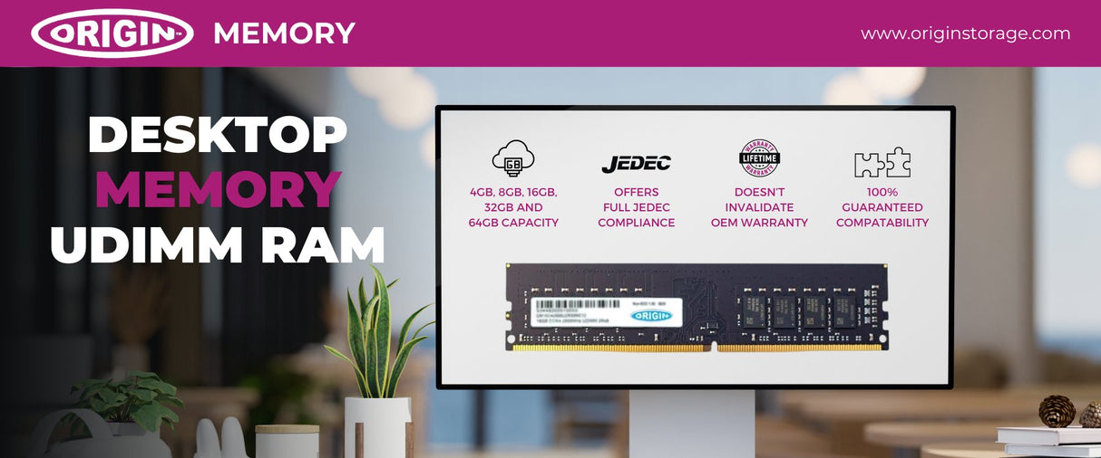 Memoria Origin Storage 16gb 1 X 16 Gb Ddr4 2666mhz 2rx8 Non-Ecc 1.2v Om16g42666u2rx8ne12
