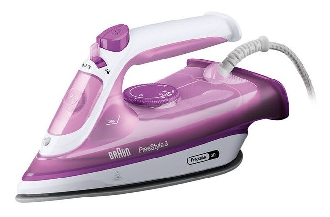 Plancha Braun Freestyle 3 Fi 3124 Pu, De Vapor Violeta/Blanca 127408001