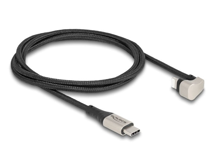 Delock Daten- Y Cable De Carga Usb Tipo-C A Lightning 180° Angular 1 M Mfi