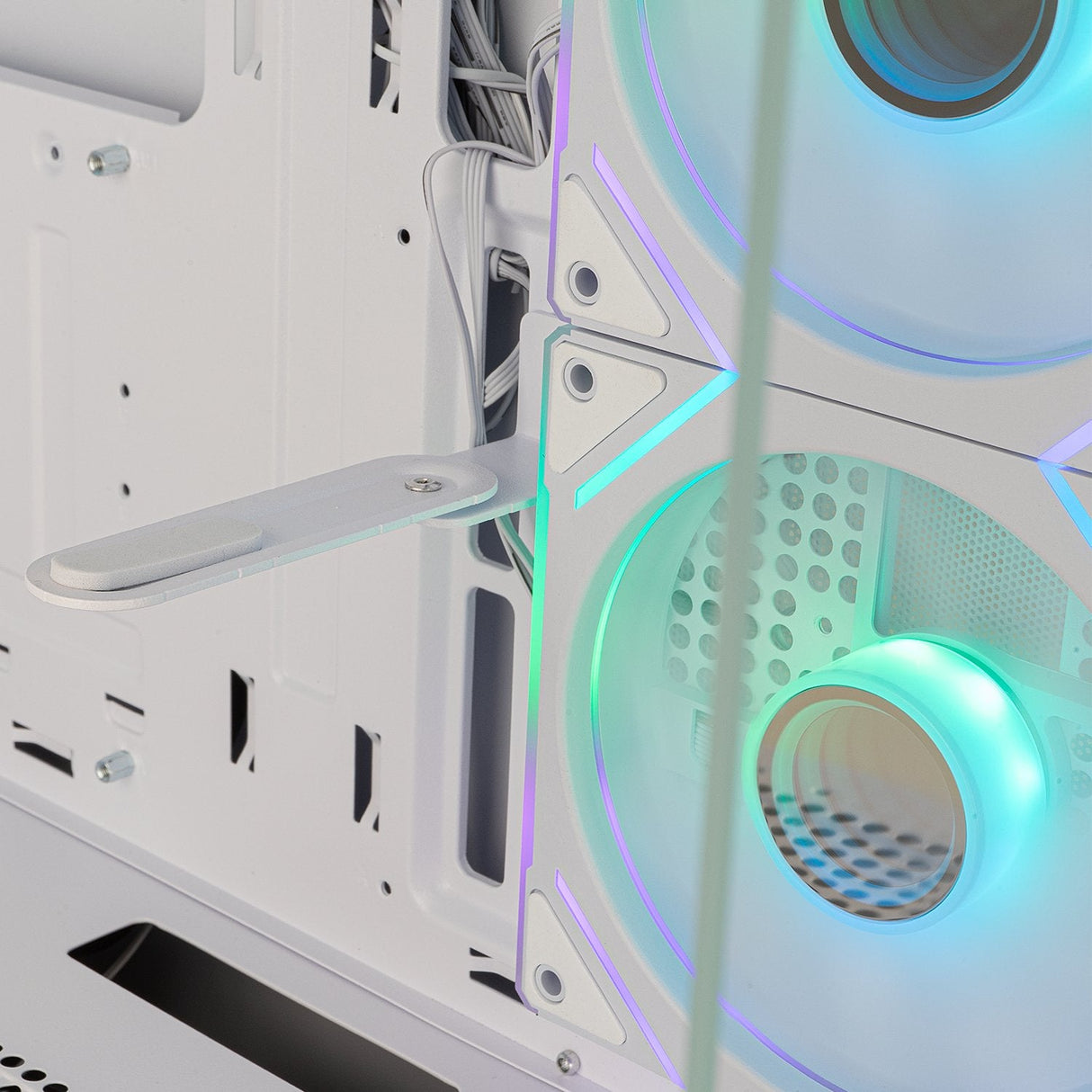 Caja Nox Semitorre Frameless Hummer Signal Argb Blanca Usb Type C