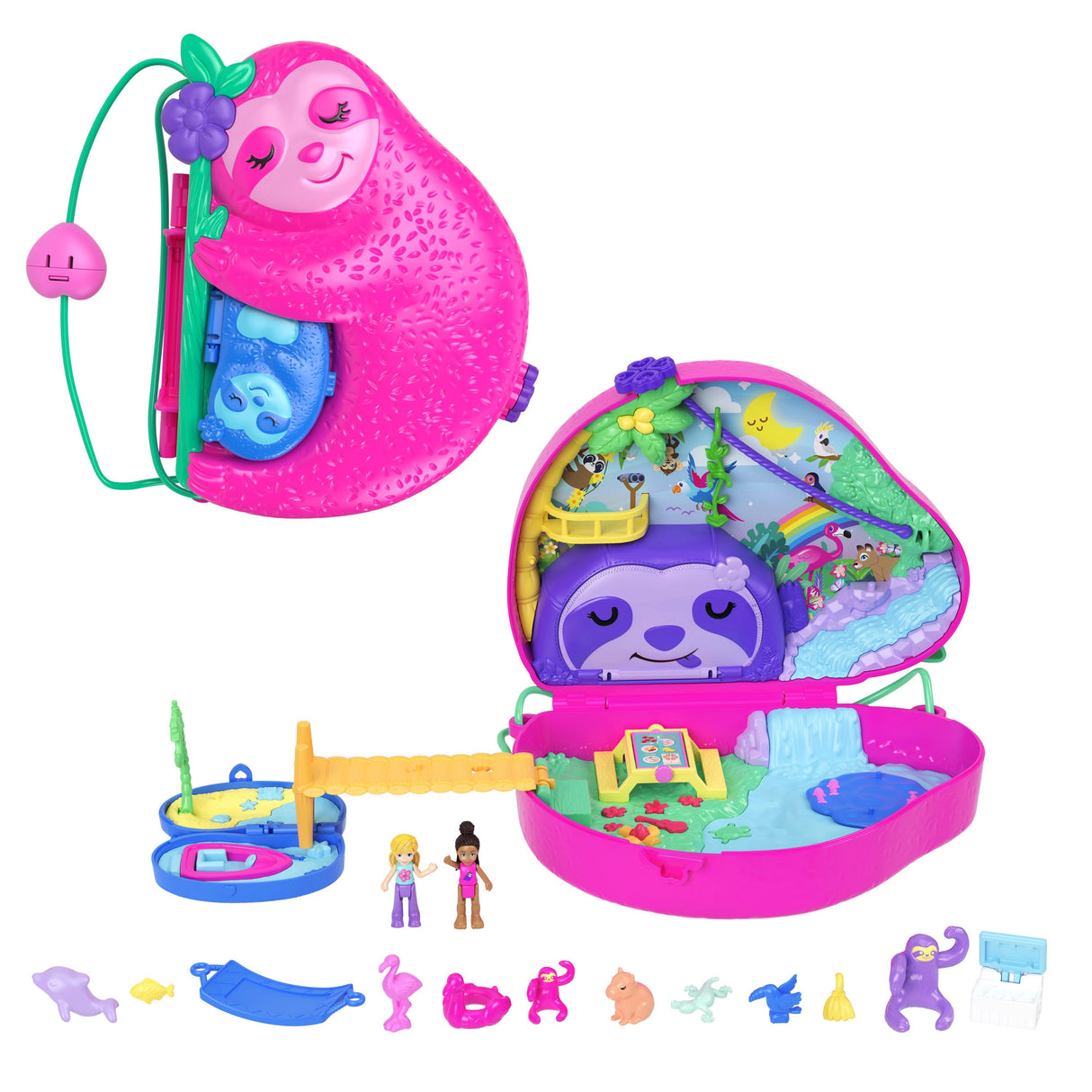 Cofre Familia De Perezosos 2 En 1 Polly Pocket