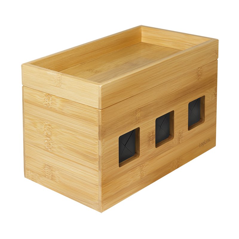 EAN 4052792065015 - LogiLink KAB0076 - Logitech Kabelbox aus Bambus imagen 1