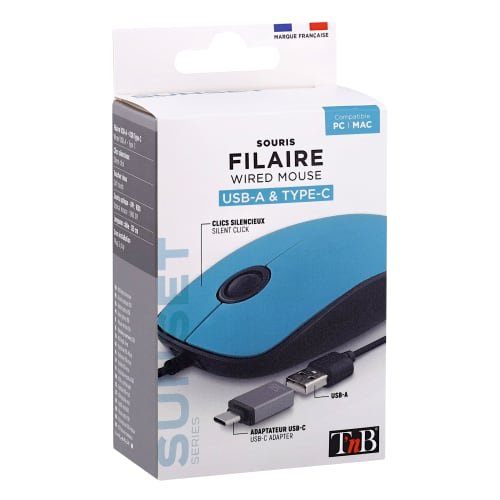 EAN 3303170107164 - T'nB MUSUNSETBL ratón Universal Ambidextro USB tipo A 1000 DPI imagen 3