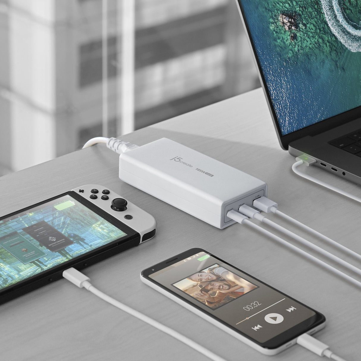 185w Gan Pd 3.1 Usb-C 3-Port Char