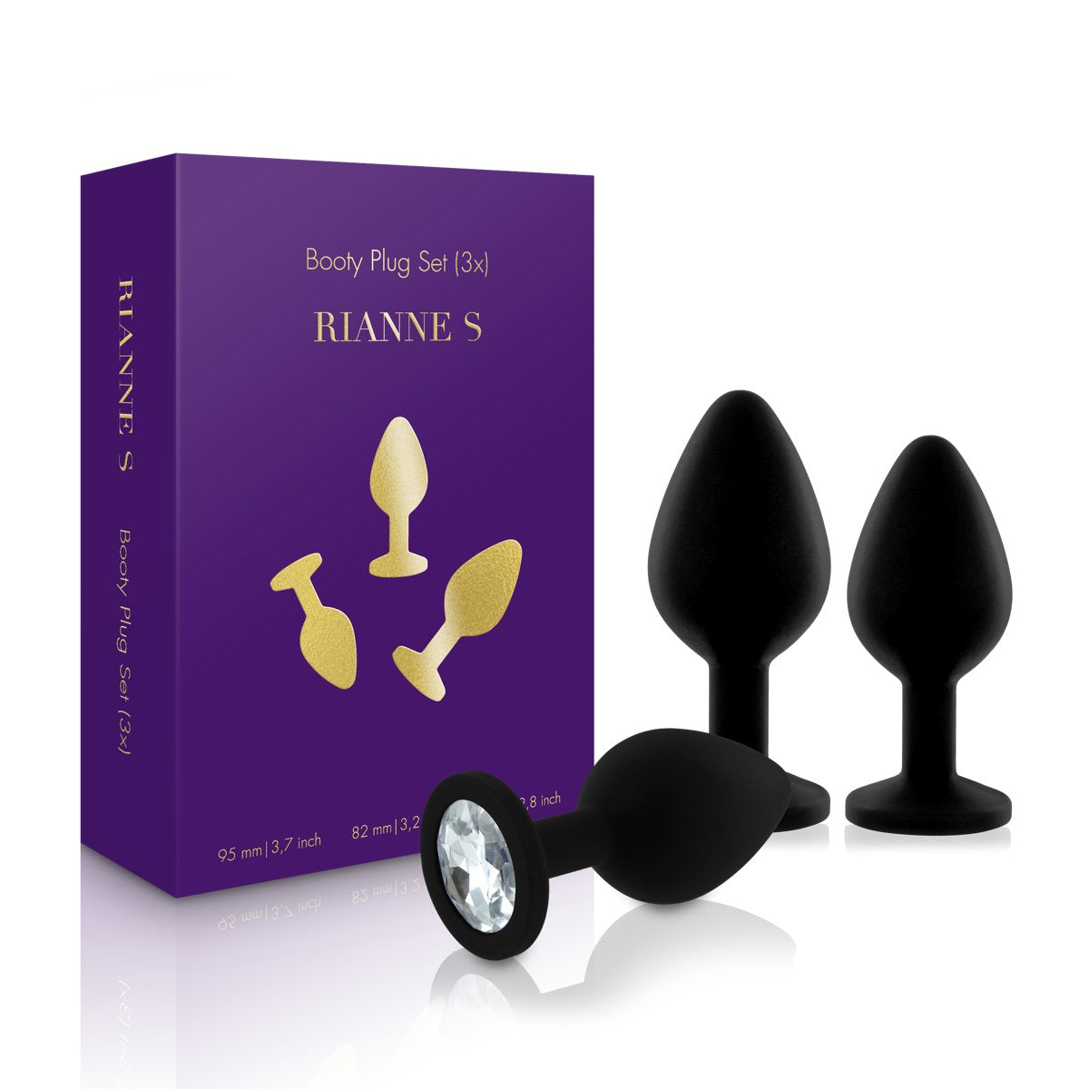EAN 8717903271926 - Rianne S BOOTY PLUG SET Kit de tapones anales Negro Silicona 3 pieza(s) imagen 1