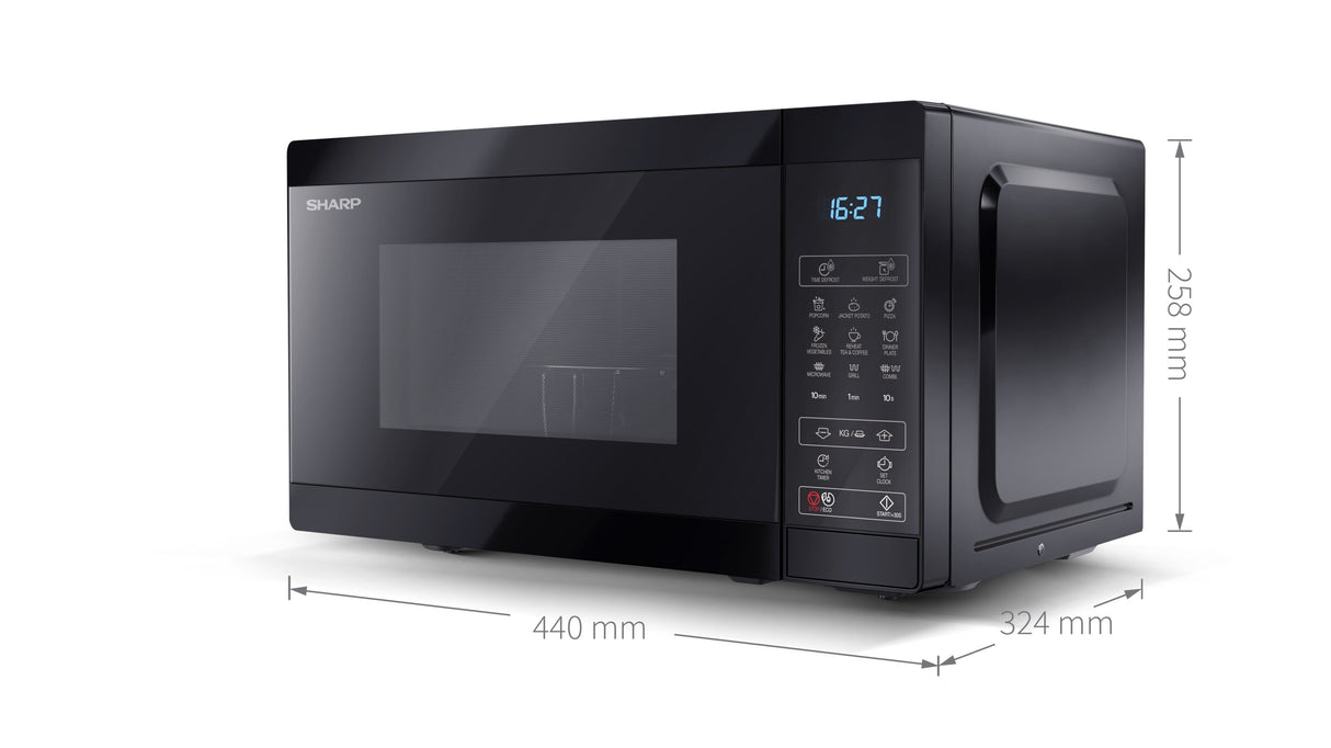 EAN 4974019142326 - Sharp YC-MG02E-B microondas Negro Microondas con grill Encimera 20 L 800 W imagen 6
