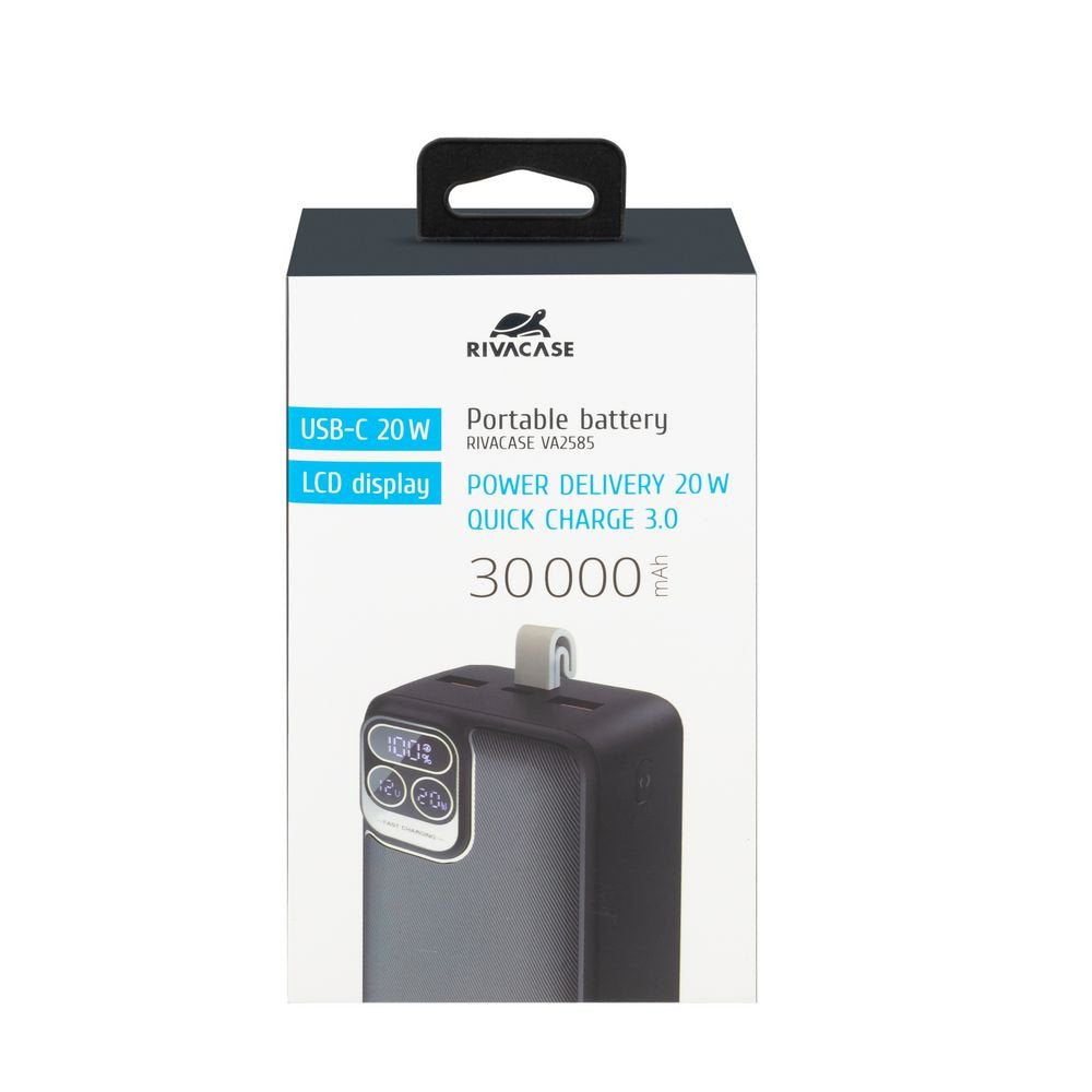 EAN 4260709011950 - Rivacase VA2585 batería externa Polímero de litio 30000 mAh Gris imagen 9