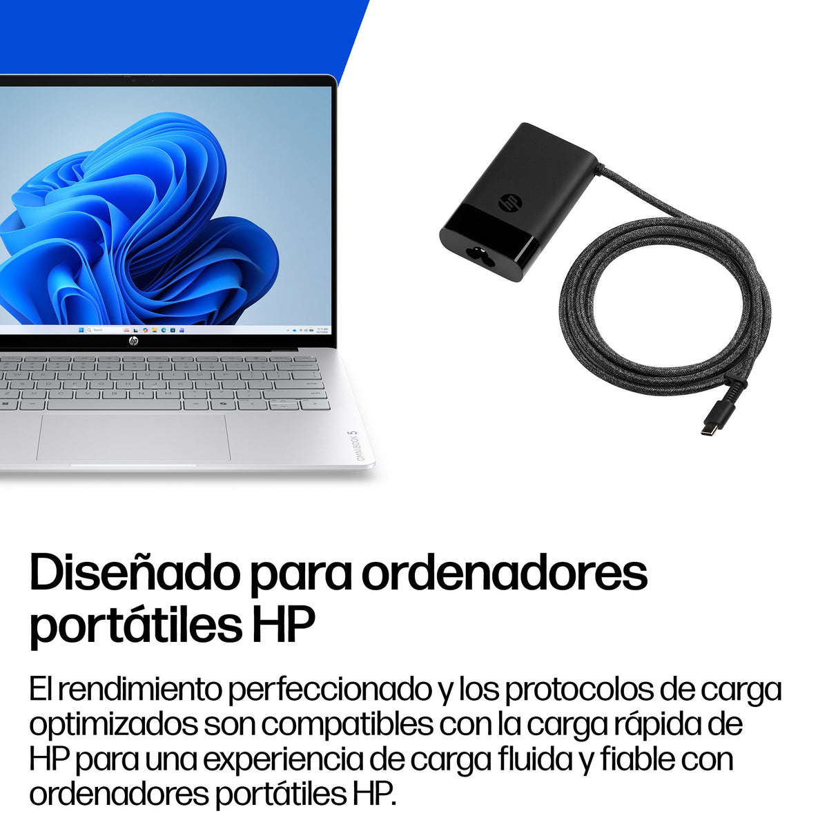 EAN 198122961122 - HP 65W USB-C Laptop Charger adaptador e inversor de corriente Interior Negro imagen 3