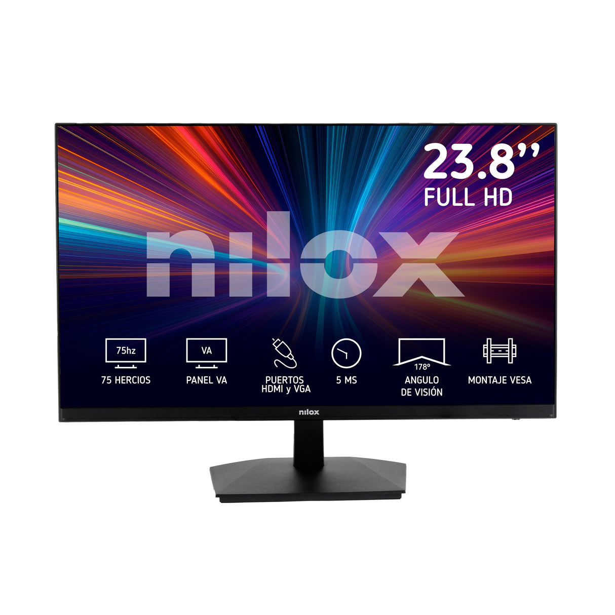 Monitor 23,8" Nilox Nxm24fhd11 Led Fhd 75hz 16:9 5ms Hdmi/Vga
