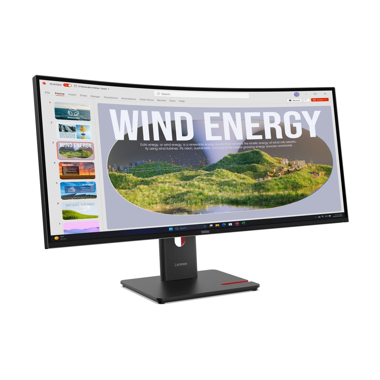 EAN 198155939679 - Lenovo ThinkVision T34WD-40 pantalla para PC 86,4 cm (34") 3440 x 1440 Pixeles Wide Quad HD+ LED Negro imagen 4