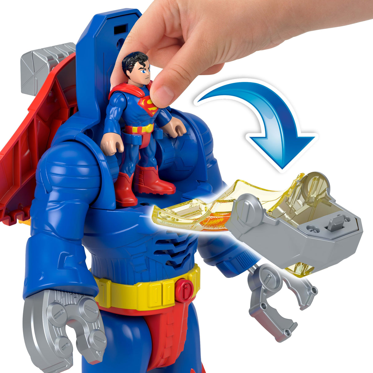 Figura De Juguete Fisher-Price Imaginext Dc Super Friends Superman Insider En Traje Exo Jct47