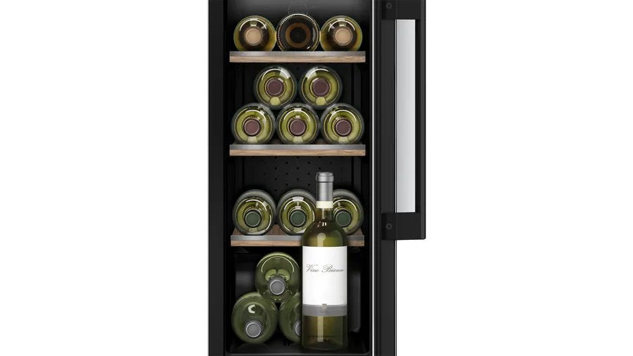 Serie Bosch Hogar Kuw20vhf0 6, Refrigerador Para Vinos Negro Kuw20vhf0