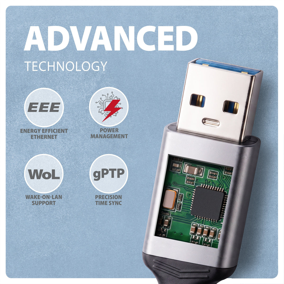 Axagon Ade-Am15 Usb-A Gigabit Ethernet Adapter With Integrated Cat6 Rj-45 Network Cable (1.5 M), Asix Ax88179b