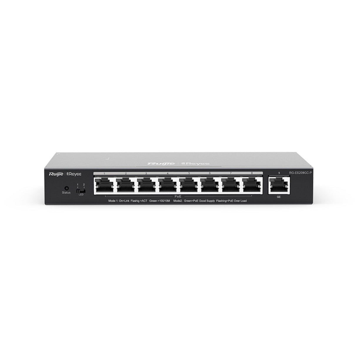 Reyee 9-Port Gigabit Smart Poe Switch, 9 Gigabit Rj45 Ports Including 8 Poe/Poe+ Ports,120w Poe Pow