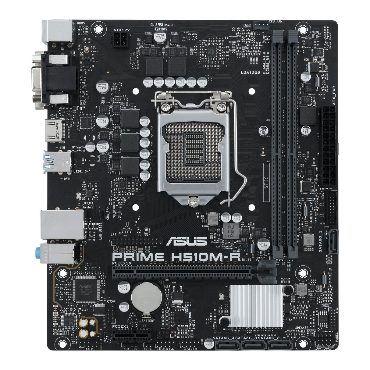 Placa Base Asus Lga1200 Prime H510m-R No M2, Matx 2xddr4 2933 4xsata3 Usb3.2