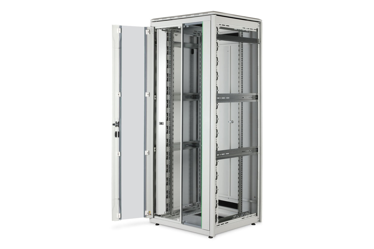 Armario De Red De 42ua Unique, 2053x800x800 Mm Puerta Frontal Acristalada Dos Hojas, Gris
