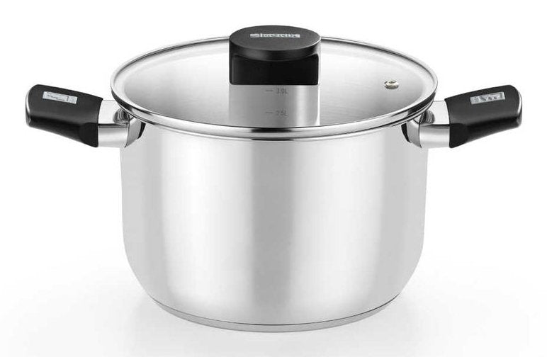 Olla Elite Inox M240224 24cm 6.5l Acero Inoxidable Apta Para Inducción