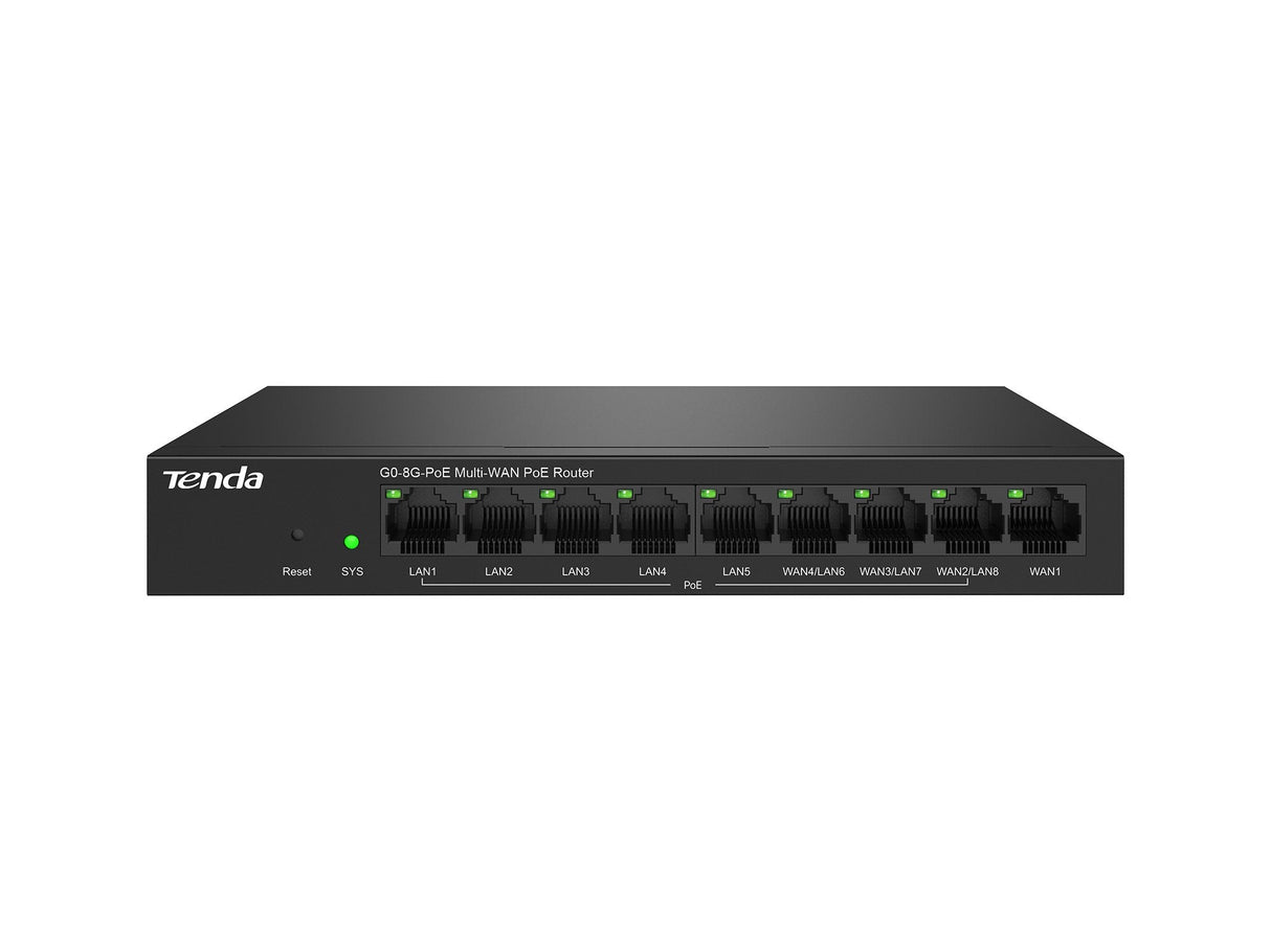 Router Tenda G0-8g-Poe Gigabit Ethernet Negro