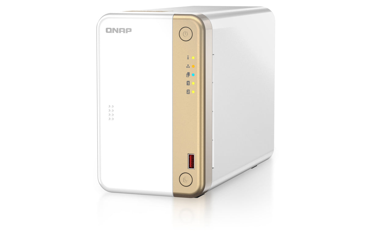EAN 4711103082294 - QNAP TS-262 NAS Torre Intel® Celeron® N4505 4 GB 0 TB QNAP QTS Oro, Blanco imagen 4