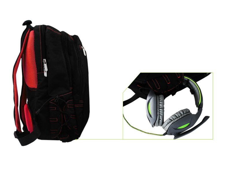 Keep Out Mochila Gaming Bk7 Xl Negro-Rojo 17"
