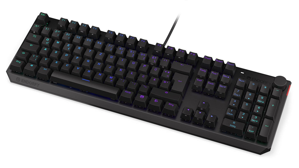 Teclado Alemán Endorfy Thock Usb Qwertz Negro