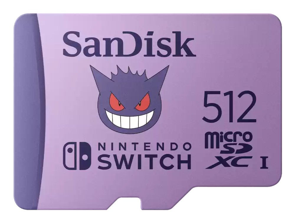 Sandisk Nintendo Switch Pokémon Tarjeta De Memoria Flash 512 Gb Video Class V30 / Uhs-I U3 Microsdxc Uhs-I