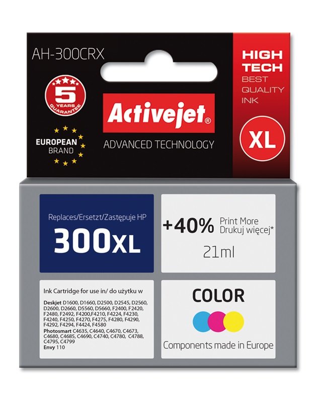 EAN 5901452128128 - Activejet AH-300CRX cartucho de tinta 1 pieza(s) Compatible Alto rendimiento (XL) Cian, Magenta, Amarillo imagen 2