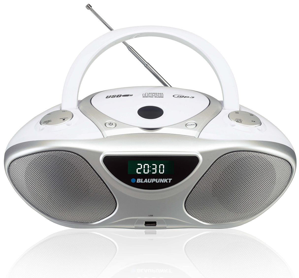 EAN 5901750502316 - Blaupunkt BB14WH reproductor de CD Plata, Blanco Grabadora de CD imagen 2