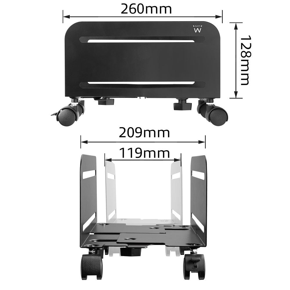 EAN 8054392619441 - Ewent EW1291 soporte de CPU Carro para equipo informático Negro imagen 5