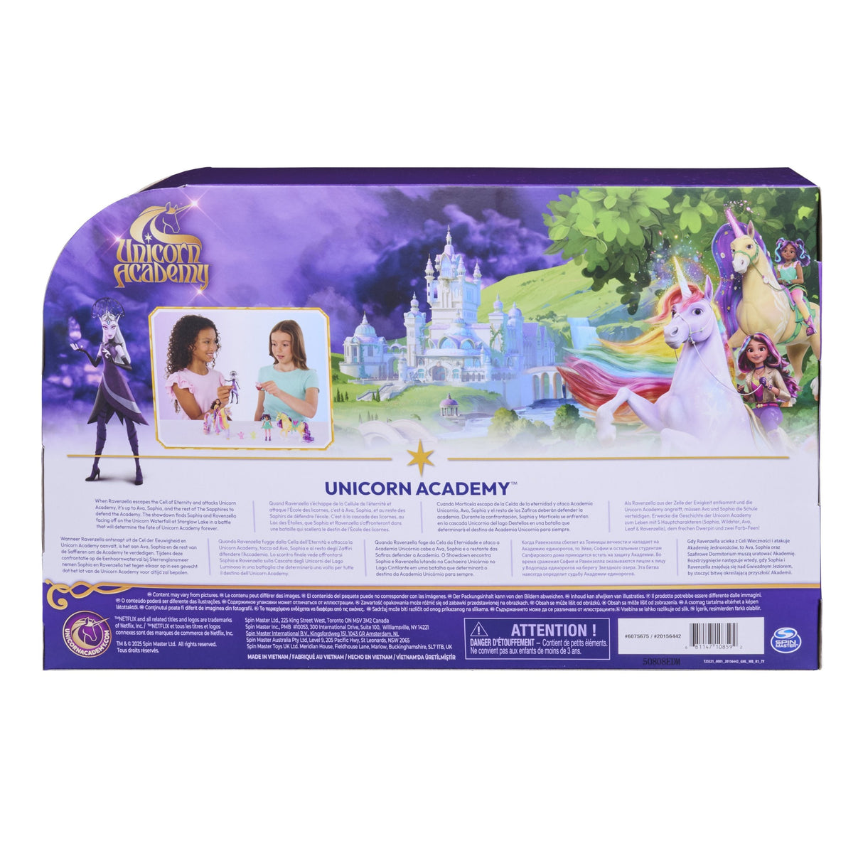Spin Master Unicorn Academy - Set De Aventuras, Con Ravenzella, Sophia, Ava, Wildstar, Leaf Y Figura De Juguete 6075675
