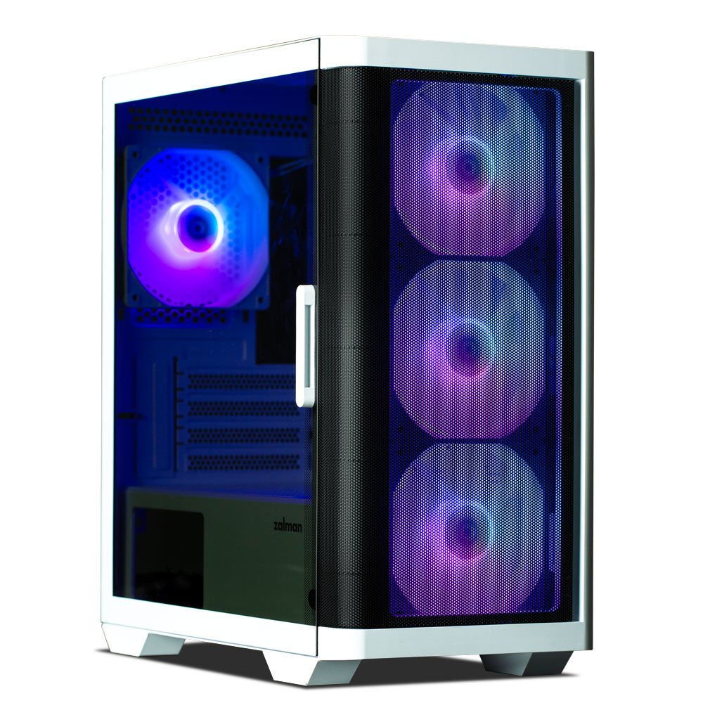 Caja Pc Zalman M4 White Matx Mini Tower 4 Fans Argb