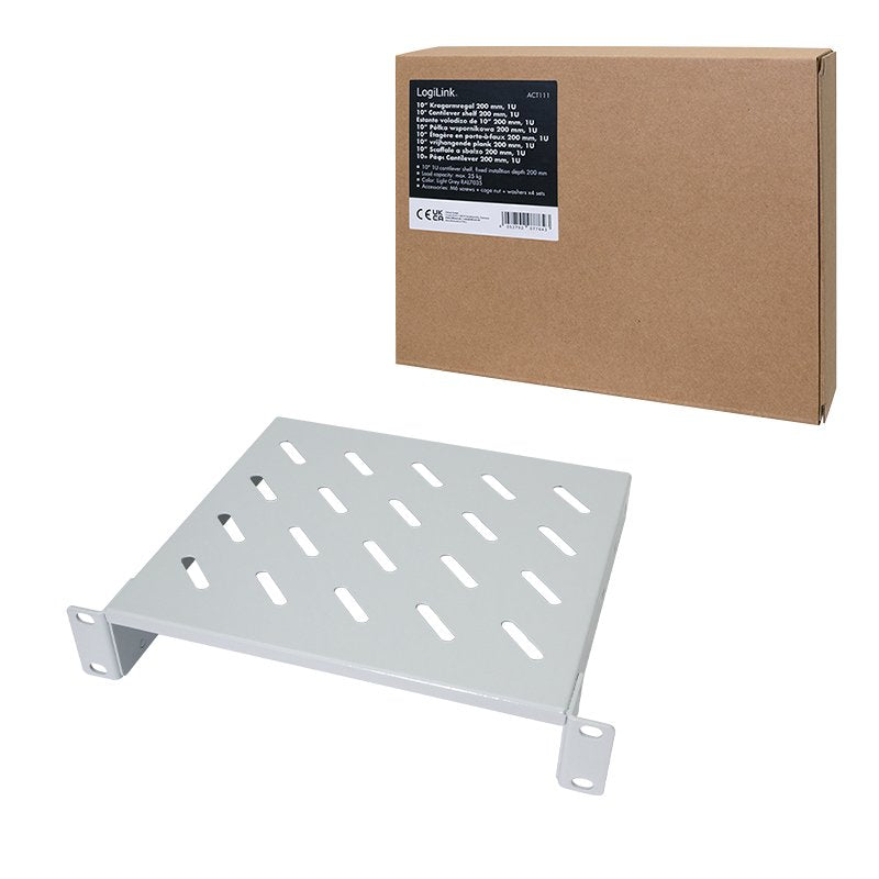 Logilink 10" Cantilever Shelf 200 Mm, 1u, Gris