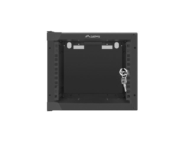 Lanberg Armario Rack 10 Montaje Pared 4u / 280x310 Para Autoarmas (Paquete Plano) Con Puerta De Cristal Black Lanberg