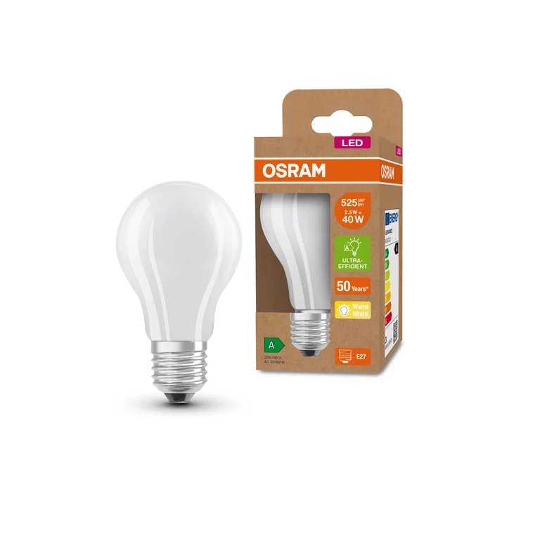 Osram Led Classic A 40 Energy Efficiency Class A 2.2w 830 Frosted E27