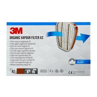 Filter Para Atemschutzmasken 6055 A2 En 14387:2004 + A1:2008 A2, 1 Paar (7100330415)