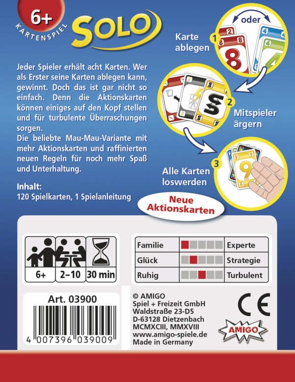 EAN 4007396039009 - Amigo Solo 30 min Juego De Cartas Intercambio de cartas imagen 3