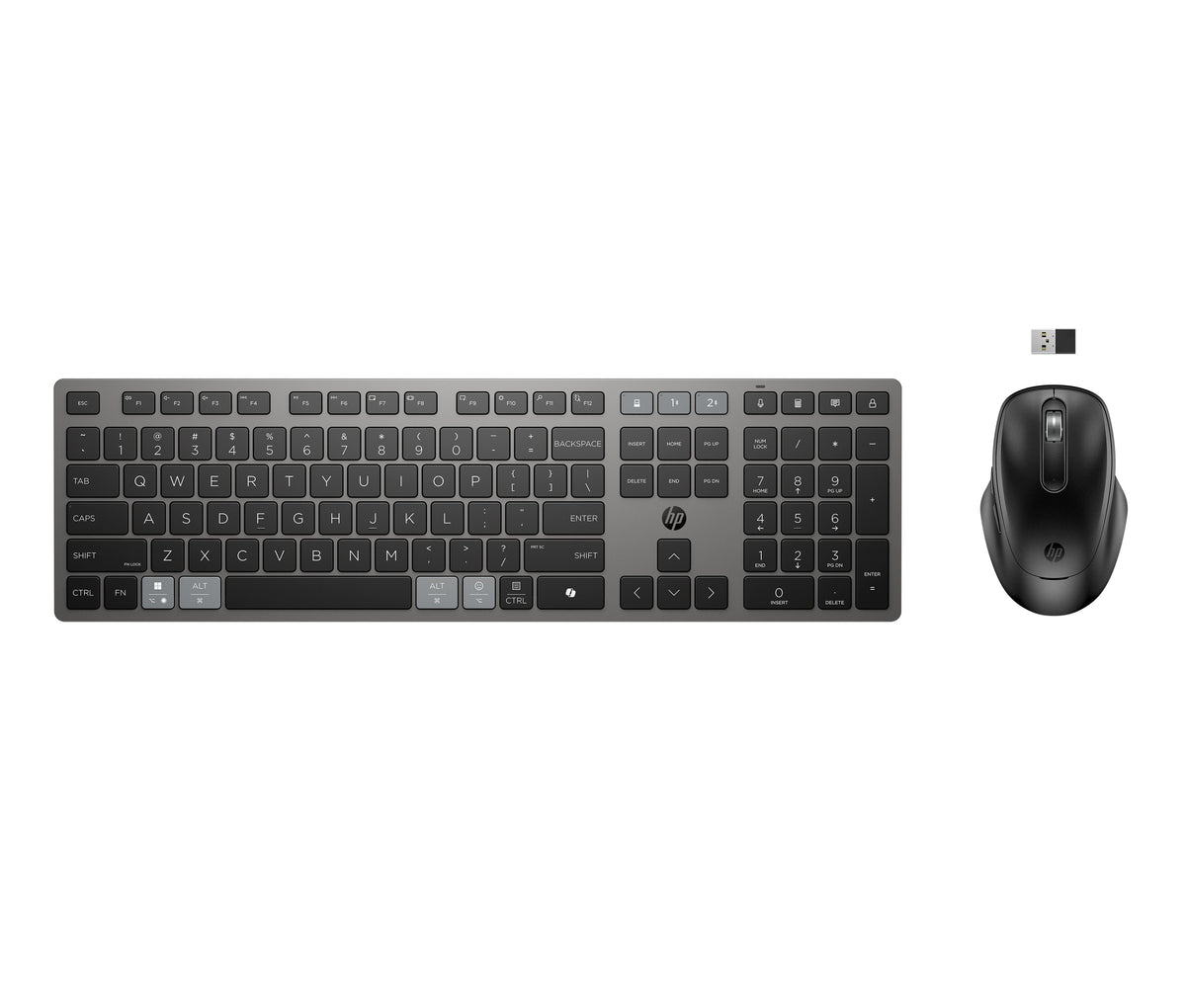 EAN 0198122955367 - HP 725 Multi Rchrgbl WLS KB/MSE Belgium teclado Ratón incluido Oficina RF Wireless + Bluetooth Negro imagen 1