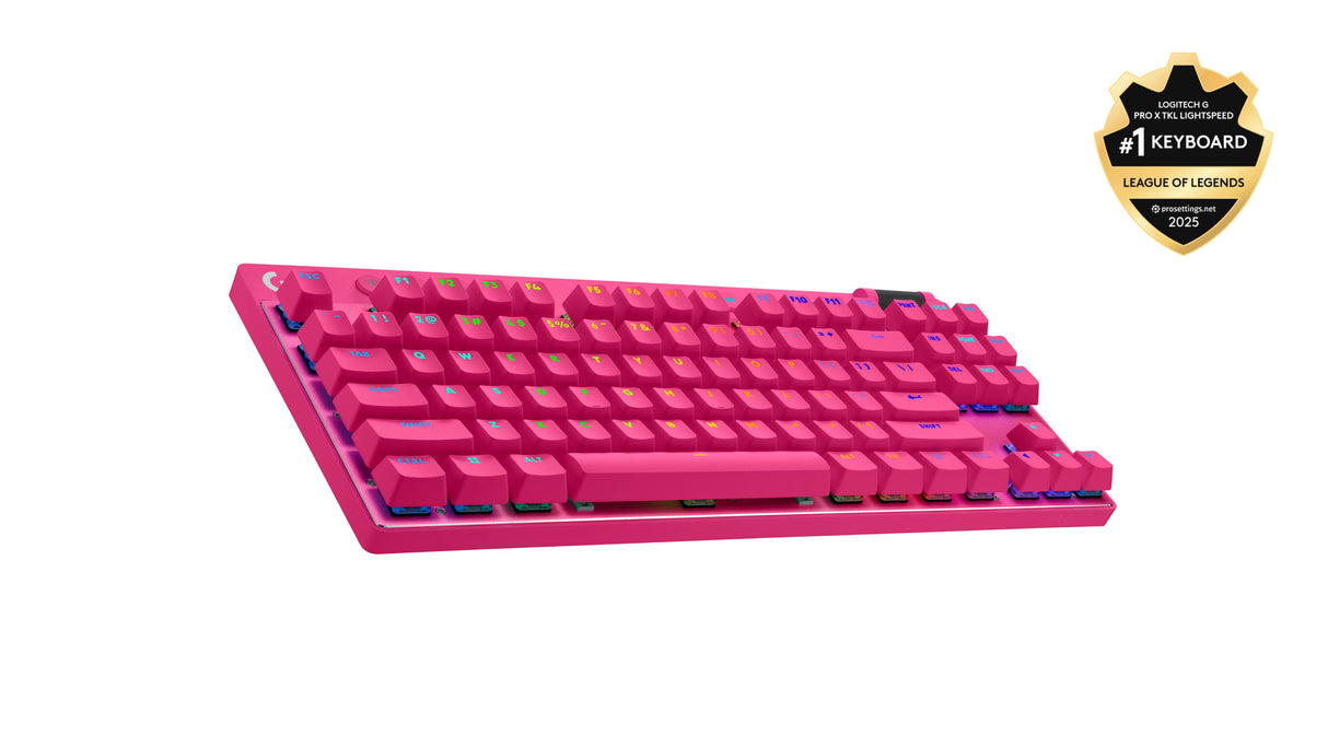EAN 5099206113534 - Logitech G PRO X TKL teclado Juego RF Wireless + Bluetooth QWERTY Internacional de EE.UU. Magenta imagen 3