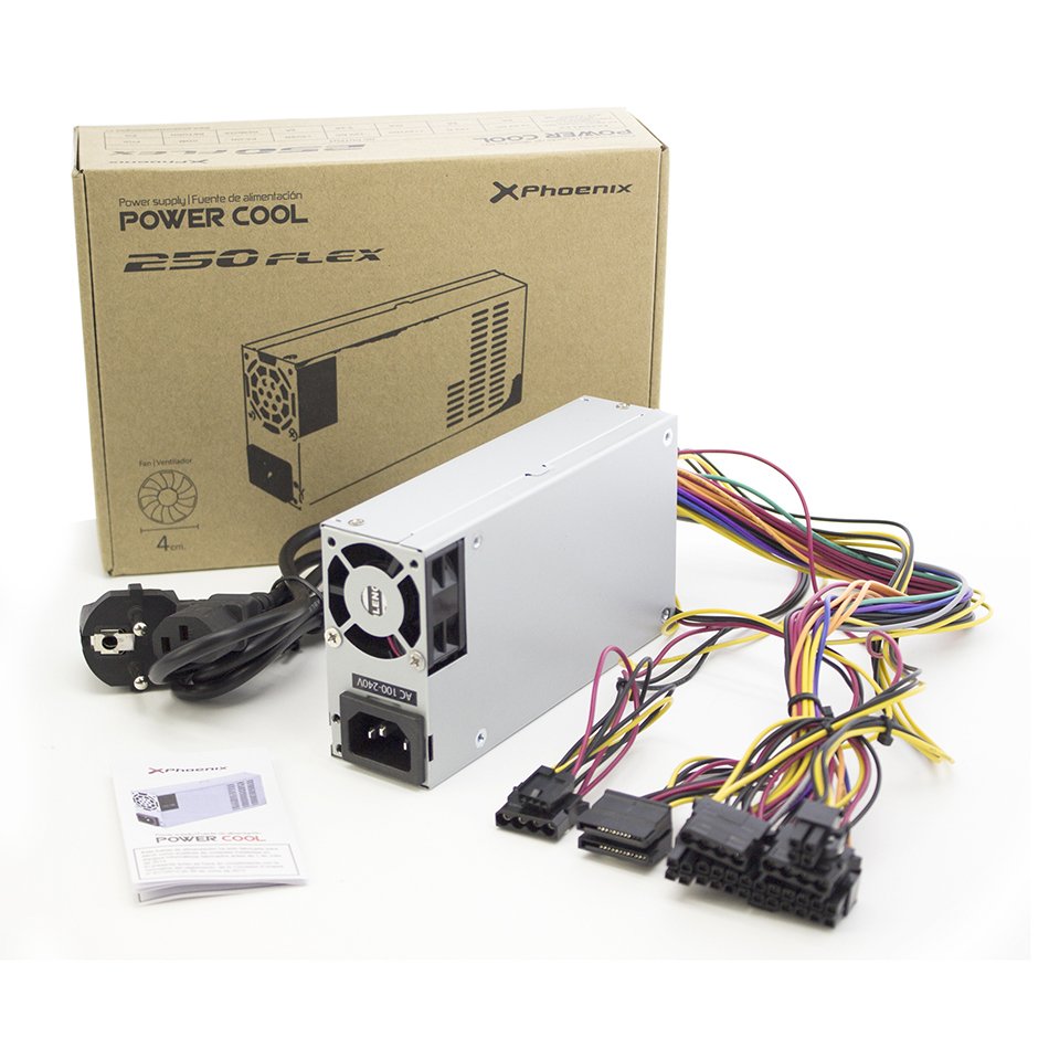 Fuente De Alimentacion Phoenix 250 Phfa250flex Flex Atx Ventilador 4cm Pequeã±As Dimensiones (Tpv Servidores Aplicaciones Industriales)