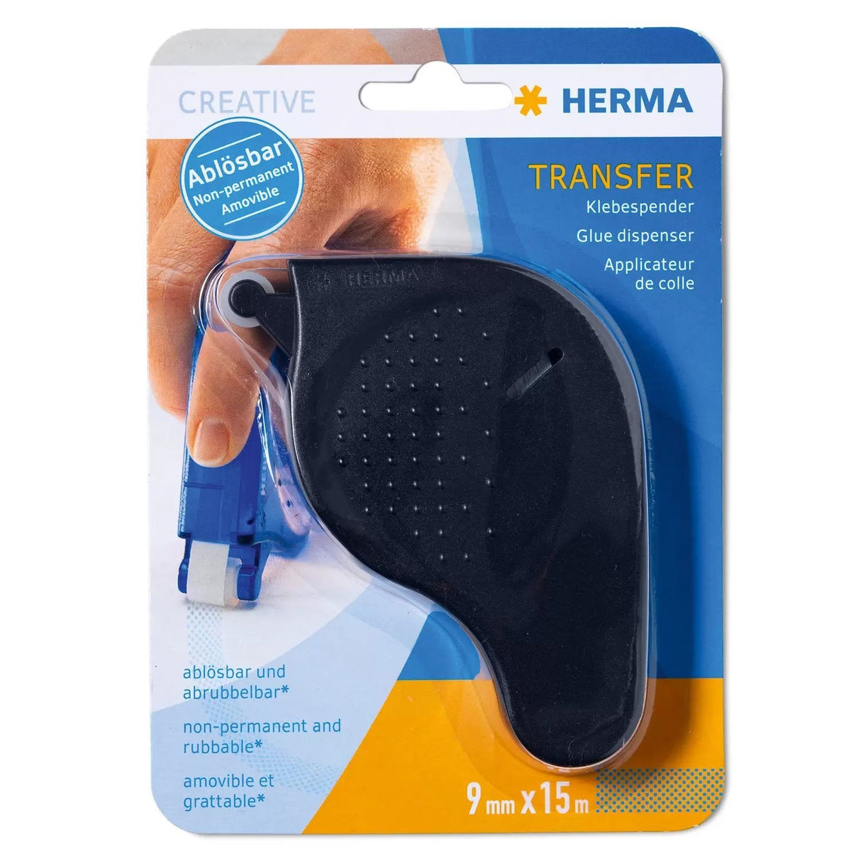 Herma Transfer Glue Dispenser Removanle, Black 1060 Cinta