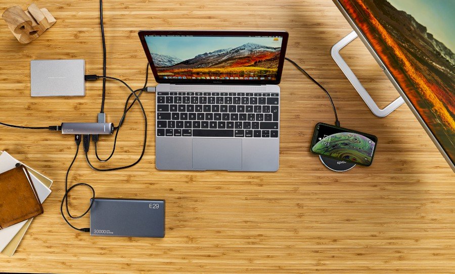 Epico Hub Usb-C A 4k Hdmi 3usb-A Usb-C Ethernet - Plata