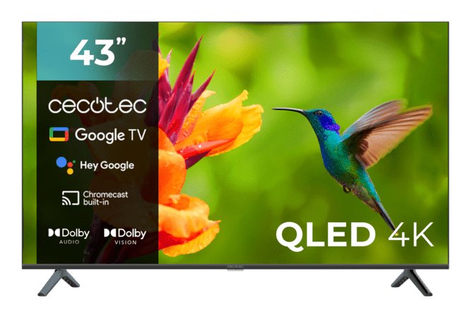 Televisor Qled 43" Cecotec 4k Uhd Google Tv Hdmi Usb Google Chromecast