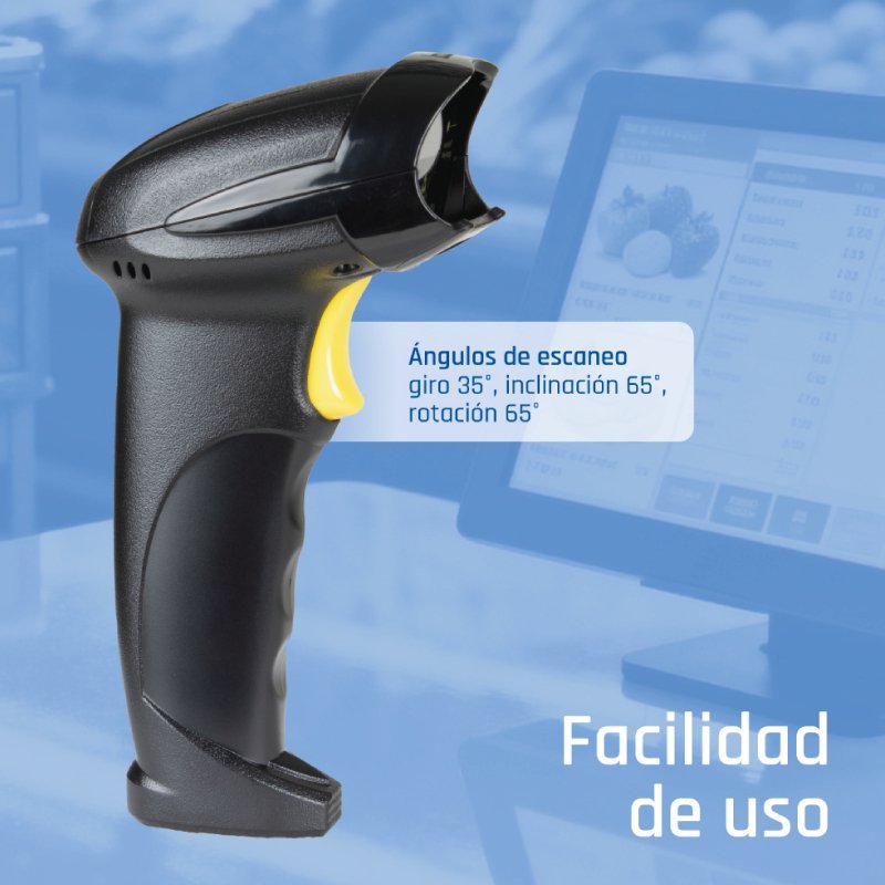 EAN 8435364320099 - iggual L1DBT-G-AX Lector de códigos de barras portátil Laser Negro imagen 5