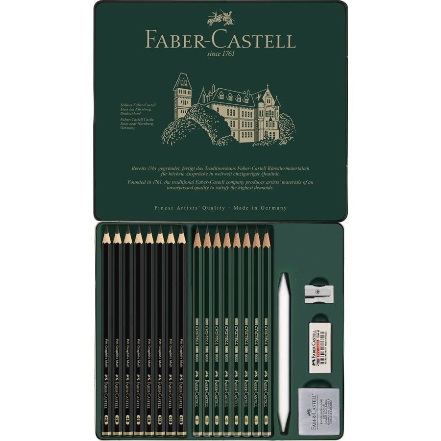 EAN 4005401152248 - Faber-Castell Pitt Graphite Matt & Castell 9000 Set Multi 20 pieza(s) imagen 2