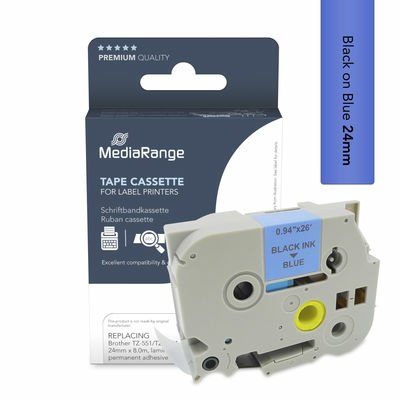 Cinta Mediarange Aprox. Brother Tz-551 Tze-551 24mm 8m Negro